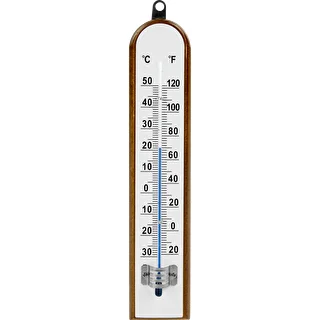 Kamertemperatuurmeter met witte schaal (-30°C tot +50°C) 20cm
