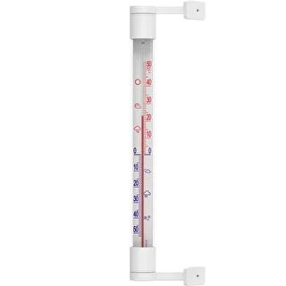 Witte buitenthermometer (-50°C tot +50°C) 22cm