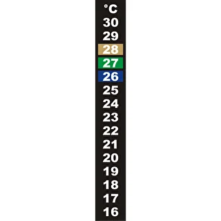 Vloeibaar kristal thermometer (+16°C tot +30°C) 13cm