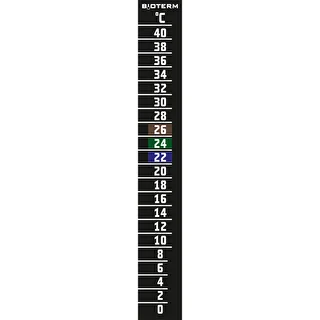 Vloeibaar-kristalthermometer (0°C tot +40°C) 15cm