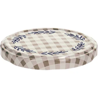 Twist-off deksel Ø82/6, beige ruitjes, 10 stuks – photo 3