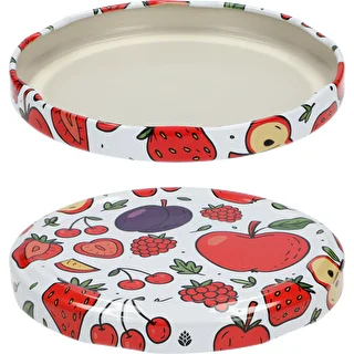 Schroefdeksel met print – fruitmotief, Ø 82/6, 10 stuks – photo 2