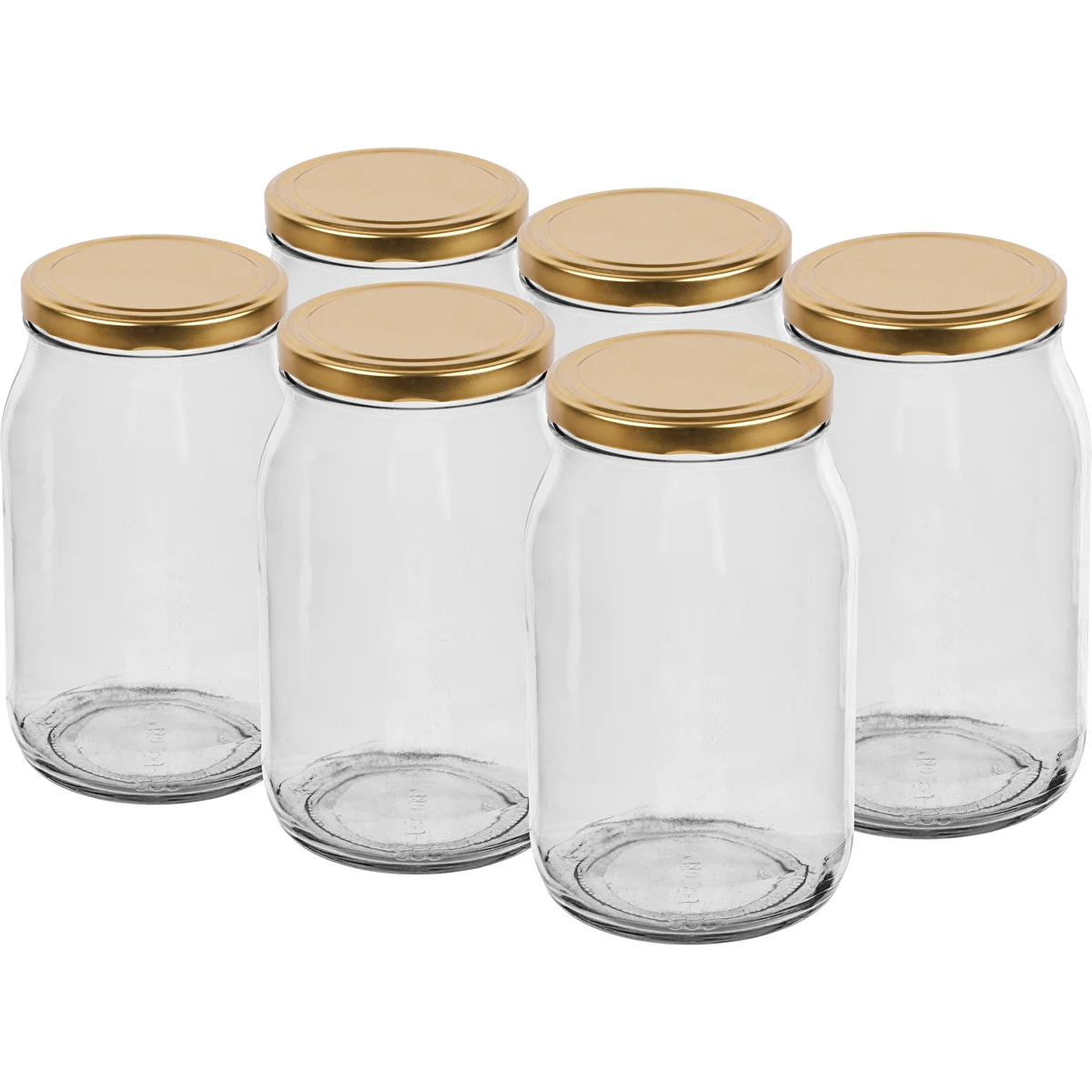 Pot TO 900 ml met gouden deksel fi 82/6 - 6 stuks.