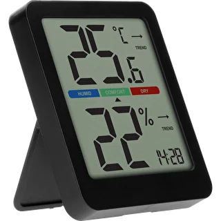 Elektronische kamertemperatuurmeter, zwart