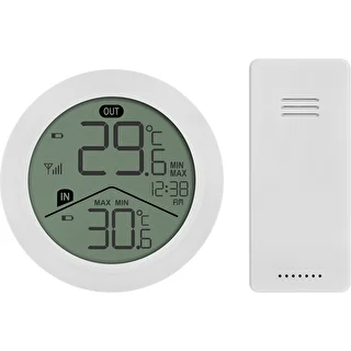 Elektronische thermometer van Soens - met externe sensor, rond wit