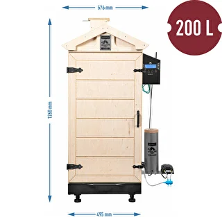 Frameloze rookoven dragON PLYWOOD NATURE met Wi-Fi-controller, 200L – photo 8
