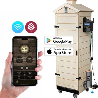 dragON PLYWOOD NATURE rookoven – frameloos, modulair, met Wi‑Fi‑controller, 320L