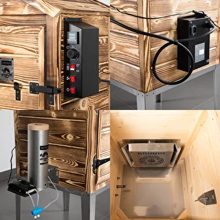 Rookoven 115 L dragON Wood 60E - houten rookoven van gebrand hout, met elektrische verwarmingsmodule en controller – photo 4