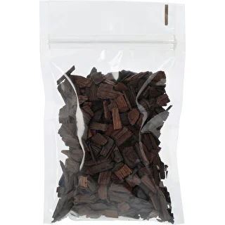 Sterk geroosterde eiken vlokken voor de aromatisering van alcoholen (whisky, bourbon, brandy, cognac, bier), 50 g