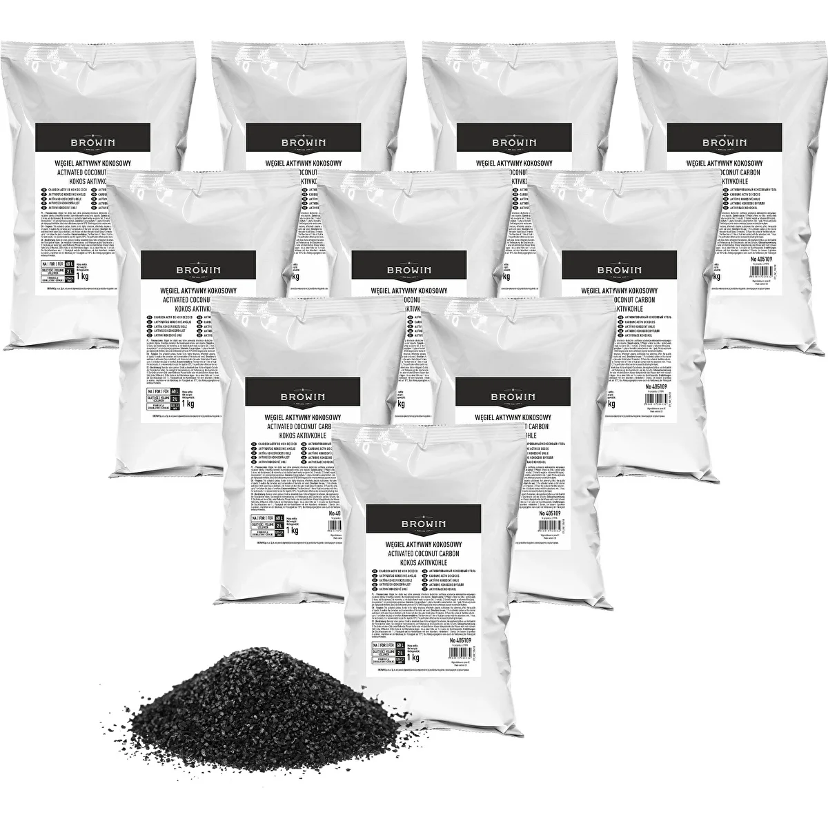 Kokos actieve kool 1 kg x 10 - set