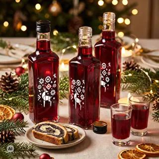 Fles Receptura, 250 ml met schroefdop - Kerstrendier – photo 6