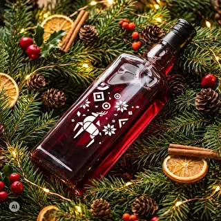 Tynktura-fles, 500 ml met schroefdop - Kerst Rendier – photo 6
