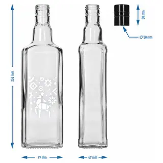 Tynktura-fles, 500 ml met schroefdop - Kerst Rendier – photo 5