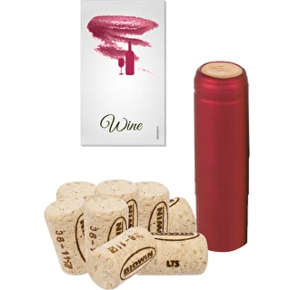 Set: kurken + etiketten + hoezen - 8 stuks