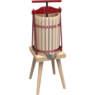 Framepers voor fruit - met houten mand, voor 10L