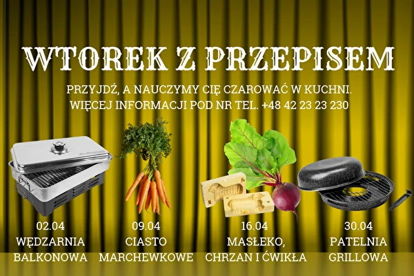 Dinsdagen met een recept - schema voor april