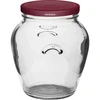 Amfora pot 580 ml (fi 82) met bordeaux deksel 6 stuks - 2 ['set van potten', ' potten voor fermentatie', ' potten voor jam', ' potten met deksels', ' potten fi 82', ' potten met 6 clipsdeksels', ' potten met bordeauxrode deksels', ' voor conserven', ' voor wecken', ' potten voor honing', ' voor honing', ' bolle pot', ' pot 0', '5 l', ' voor pasteurisatie']