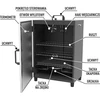 Automatische, elektrische rokerij met thermostaat - 6 ['tuinrokerij', ' elektrische rokerij', ' warm roken', ' warm roken', ' ham roken']