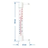 Buitenthermometer (-50°C tot +50°C) 23cm mix - 2 ['buitenthermometer', ' thermometer', ' vensterthermometer', ' thermometer met duidelijke schaal', ' thermometer van kunststof', ' thermometer voor raam', ' thermometer voor balkon', ' tweezijdige thermometer']
