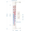 Buitenthermometer met transparante schaal (-70°C tot +50°C) 23cm mix - 2 ['buitenthermometer', ' welke temperatuur', ' plakthermometer', ' schroefthermometer', ' duidelijke schaal']