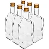 Butelka Klasztorna 500 ml, z zakrętką, biała - 6szt. ['butelka do alkoholu', ' butelki ozdobne na alkohol', ' butelka szklana na alkohol', ' butelki do bimbru na wesele', ' butelka na nalewkę', ' butelki do nalewek ozdobne', ' butelka fala', ' super butelka']