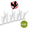 Decoratieve vogelafschrikkende strips met spikes, wit - van kunststof, 6 stuks - 3 