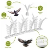Decoratieve vogelafschrikkende strips met spikes, wit - van kunststof, 6 stuks - 3 ['vogelafschrikker', ' vogelspikes', ' spikes tegen vogels', ' plastic spikes afschrikker', ' duivenspikes', ' decoratieve spikes voor vensterbank', ' strip met spikes tegen vogels', ' decoratieve strip met spikes', ' plastic strips voor vogels', ' bescherming tegen vogels', ' bescherming tegen duiven', ' gevelbescherming tegen vogels', ' vogels afschrikken', ' schone vensterbank', ' spikes op plastic strip', ' set spikes voor vogels', ' effectieve bescherming tegen duiven', ' vogels', ' vogels afschrikkende spikes', ' decoratieve strips om vogels af te schrikken', ' hoe vogels effectief af te schrikken', ' strips en spikes veilig voor vogels']