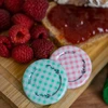 Deksel fi 43 geruit - 10 stuks - 12 ['doppen', ' deksels', ' voor potten', ' voor wecken', ' voor conserven', ' dop', ' deksel', ' voor pot fi 43', ' fi43']