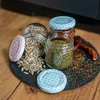 Deksel fi 43 geruit - 10 stuks - 13 ['doppen', ' deksels', ' voor potten', ' voor wecken', ' voor conserven', ' dop', ' deksel', ' voor pot fi 43', ' fi43']