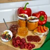 Deksel fi 66/4 fruit op witte achtergrond - 10 stuks - 4 ['deksels voor potten', ' schroefdoppen voor potten', ' deksels voor potten', ' fruitdeksels', ' deksels met fruit', ' decoratieve deksels voor potten', ' deksels met 4 klemmen', ' deksels met klik', ' deksels voor jam', ' deksels voor confituur', ' deksels voor compotes']