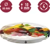 Deksel fi 66/4 fruit op witte achtergrond - 10 stuks - 3 ['deksels voor potten', ' schroefdoppen voor potten', ' deksels voor potten', ' fruitdeksels', ' deksels met fruit', ' decoratieve deksels voor potten', ' deksels met 4 klemmen', ' deksels met klik', ' deksels voor jam', ' deksels voor confituur', ' deksels voor compotes']