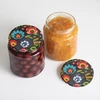Deksel fi 82/6 Folk zwart - 10 stuks - 5 ['Deksels voor potten', ' deksel voor pot', ' deksels fi 82', ' deksels 4 klemmen', ' deksels voor pasteurisatie', ' folkloristische deksels', ' zwarte deksels', ' potdeksels', ' voor conserven']