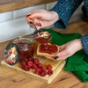 Deksel fi 82/6 fruit op zwarte achtergrond - 10 stuks - 5 ['doppen', ' potten', ' doppen voor jam', ' opslag', ' potdeksels', ' seizoensfruit', ' deksels voor potten', ' deksel fi 82', ' klikdoppen']