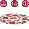 Doppen fi 82/6 tomaten - 10 stuks - 3 ['witte dop', ' kleurrijk tomatenpatroon', ' pasteurisatie', ' procescontrole', ' opslag', ' maat fi Tomaten 82', ' voorraadkastdecoratie', ' doppen voor pasteurisatie', ' groentedoppen', ' tomatendoppen']