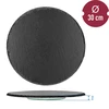 Draaiplateau van leisteen fi30cm - 9 ['serveerplank', ' serveerset op draaiplateau', ' kaasplank', ' vleeswaren en snacks plank', ' serveerplank', ' draaiplank', ' draaiplateau', ' serveerplateau', ' serveersteen', ' leisteenplaat voor sushi', ' sushiplank', ' fingerfood plaat', ' serveerplateau', ' serveerplank.']