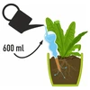 Drievoudige bewateringsbol (driekamer), transparant groen met keramische voet, 600ml - 4 