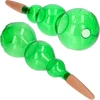 Drievoudige bewateringsbol (driekamer), transparant groen met keramische voet, 600ml - 2 