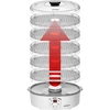 Droger voor paddenstoelen, fruit, groenten en kruiden met temperatuurregeling, 240W, transparant - 8 ['voedseldroger', ' paddenstoelendroger', ' gedroogd fruit', ' gedroogde groenten', ' voedselopslag', ' voedsel drogen', ' voedseldrogers', ' temperatuurregeling', ' transparante droger', ' dehydrator']