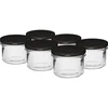 Eenvoudige pot 235 ml (fi82) met zwart deksel 6 stuks  - 1 ['set van potten', ' potten voor jam', ' potten met deksels', ' potten fi 82', ' pot met deksel', ' 6 klemmen', ' potten met zwarte deksels', ' voor conserven', ' voor wecken', ' potten', ' voor vlees']