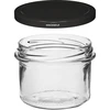 Eenvoudige pot 235 ml (fi82) met zwart deksel 6 stuks - 3 ['set van potten', ' potten voor jam', ' potten met deksels', ' potten fi 82', ' pot met deksel', ' 6 klemmen', ' potten met zwarte deksels', ' voor conserven', ' voor wecken', ' potten', ' voor vlees']