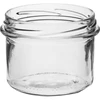 Eenvoudige pot 235 ml (fi82) met zwart deksel 6 stuks - 4 ['set van potten', ' potten voor jam', ' potten met deksels', ' potten fi 82', ' pot met deksel', ' 6 klemmen', ' potten met zwarte deksels', ' voor conserven', ' voor wecken', ' potten', ' voor vlees']