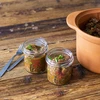 Eenvoudige pot 346ml fi 82 met kleurrijke opdruk "Made With Love" en bordeauxrood deksel, 3 stuks - 7 ['pot met opdruk', ' potten voor conserven', ' decoratieve potten', ' pot met opschrift', ' decoratieve pot', ' potten voor jam', ' glazen pot met deksel', ' pot voor conserven met deksel', ' TO pot', ' twist-off pot']