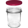 Eenvoudige pot 350 ml (fi 82) met bordeauxrood deksel 6 stuks - 3 ['set potten', ' potten voor fermenteren', ' potten voor jam', ' potten met deksels', ' potten fi 82', ' potten met deksels 6 klemmen', ' potten met bordeauxrode deksels', ' voor conserven', ' voor wecken', ' voor vlees', ' pottenverzameling']