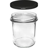 Eenvoudige pot 350ml met zwart deksel fi82 - 6st. - 3 ['set van potten', ' potten voor fermenteren', ' potten voor jam', ' potten met deksels', ' potten fi 82', ' potten met 6 clips deksels', ' potten met zwarte deksels', ' voor conserven', ' voor wecken', ' voor vlees', ' pottenverzameling']