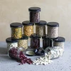 Eenvoudige pot 350ml met zwart deksel fi82 - 6st. - 6 ['set van potten', ' potten voor fermenteren', ' potten voor jam', ' potten met deksels', ' potten fi 82', ' potten met 6 clips deksels', ' potten met zwarte deksels', ' voor conserven', ' voor wecken', ' voor vlees', ' pottenverzameling']
