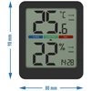 Elektronische kamertemperatuurmeter, zwart - 9 ['elektronische thermometer', ' hygrometer thermometer', ' draadloze thermometer', ' zwarte thermometer', ' thermometer met magneet', ' stijlvolle thermometer', ' binnenthermometer', ' welke thermometer voor appartement', ' moderne kamertemperatuurmeter', ' praktische thermometer', ' hoe het comfortniveau van de lucht te controleren']