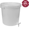 Fermentatiecontainer 30 L met deksel en kraan - 2 ['deksel voor fermentatiecontainer', ' deksel voor fermentatievat', ' sluiting van fermentatiecontainer', ' luchtdichte deksel voor fermentatiecontainer', ' deksels voor containers']