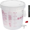 Fermentatiecontainer voor bier met fermentatiebuis, kraantje, thermometer en bezinkselreductor - 9 