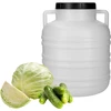 Fermentatievat 20L - wit, handvatten - 3 ['vat voor kool', ' vat voor fermentatie', ' vat voor gefermenteerde producten', ' gefermenteerd product', ' kool', ' komkommers', ' voor komkommers', ' aardewerk', ' aardewerk met deksel', ' vat met deksel']
