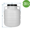 Fermentatievat 20L - wit, handvatten - 8 ['vat voor kool', ' vat voor fermentatie', ' vat voor gefermenteerde producten', ' gefermenteerd product', ' kool', ' komkommers', ' voor komkommers', ' aardewerk', ' aardewerk met deksel', ' vat met deksel']